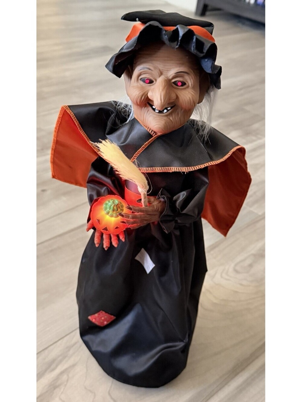 Vtg The Original MOTION-ettes  of Halloween illuminated Animated  Witch Tested